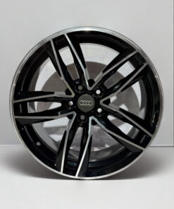 RINES 18X8 BARRENACION 5-112 BLACK MACHINE AUDI